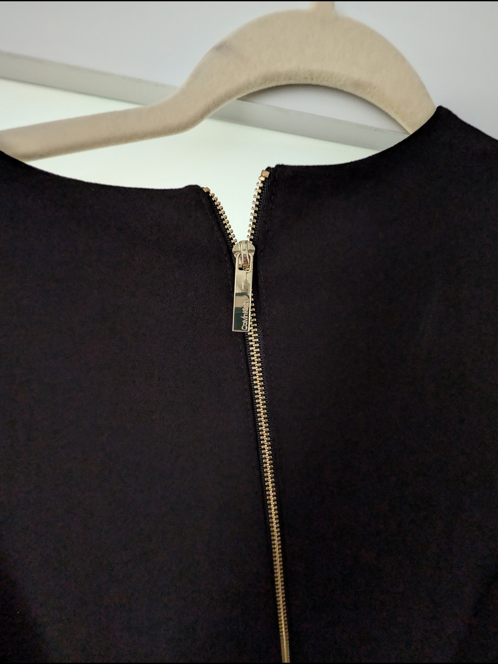 Calvin Klein Black Dress with Gold-Tone Zipper - Picture 4 of 4